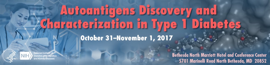 Banner for the 2017 Autoantigens Discovery and Characterization in Type 1 Diabetes Meeting.