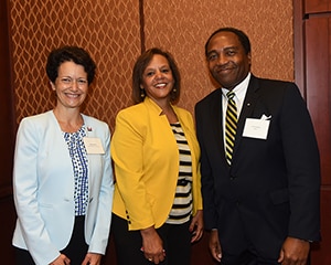 Photo of NIDDK Director Dr. Griffin P. Rodgers with Rep. Kelly (center) and Shereen Arent