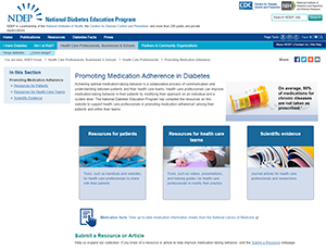 Image of front cover of new materials - Medication Adherence in Diabetes