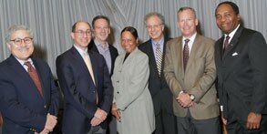 Photo of new NIDDK Advisory Council members standing with NIDDK Director Dr. Griffin P. Rodgers