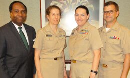 Photo of Dr. Griffin P. Rodgers, Michelle Braun, Megan Mattingly, and Michael Davis