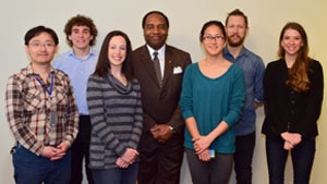 Photo of Dr. Griffin P. Rodgers with award winners of the NIDDK Fellow Scientific Conference