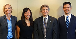 Photo (from left to right) Dr. Camilla Forsberg, Dr. Kay Tye, Dr. Gregory Germino, and Dr. David Pagliarini