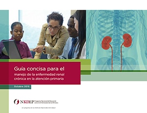 Cover thumbnail image of spanish version of A Concise Guide for Managing Chronic Kidney Disease publication