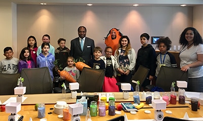Dr. Griffin P. Rodgers and children visiting NIH