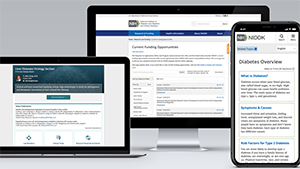 Image showing NIDDK website mobile, tablet and desktop