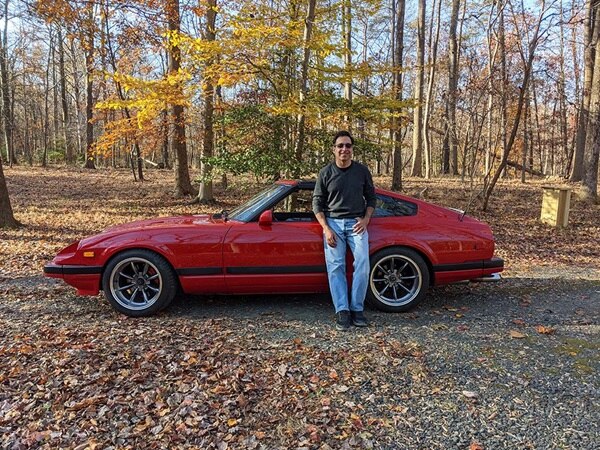 Dr. Afshin Parsa with a hobby car