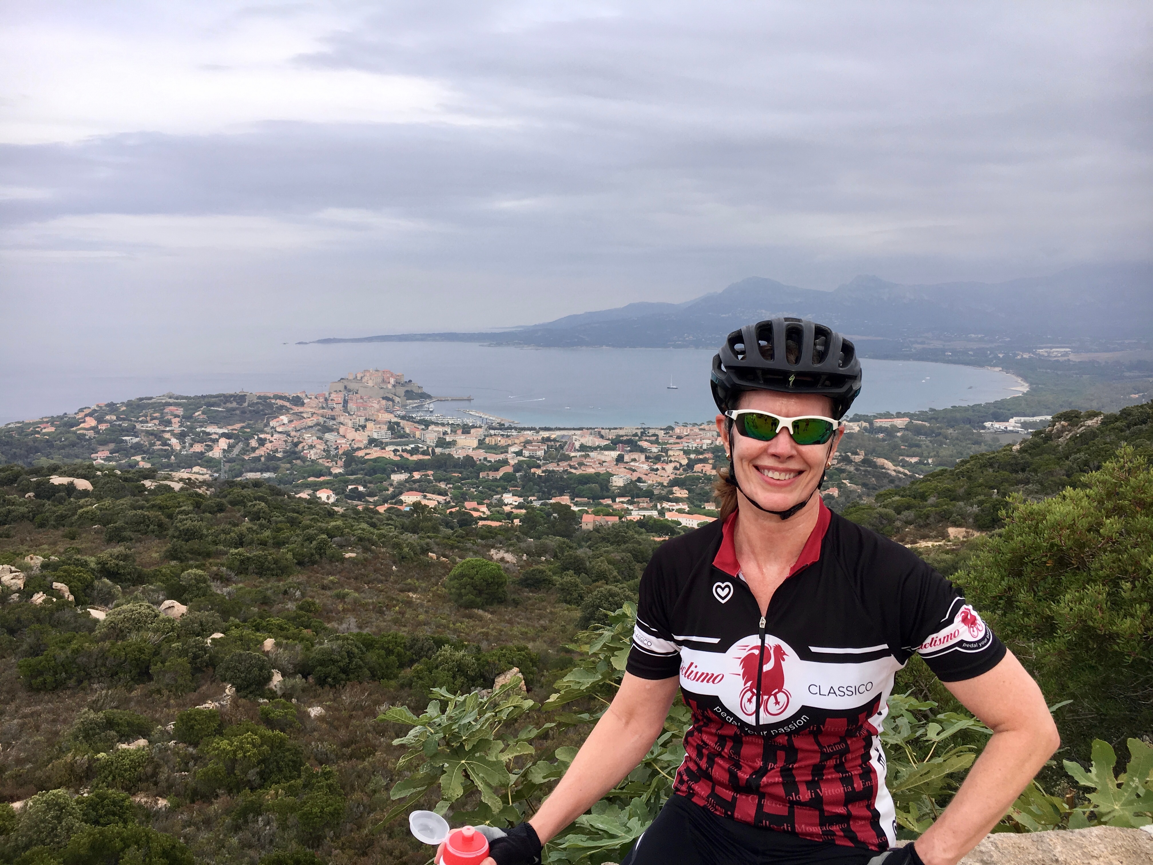 Dr. Caroline Philpott biking.