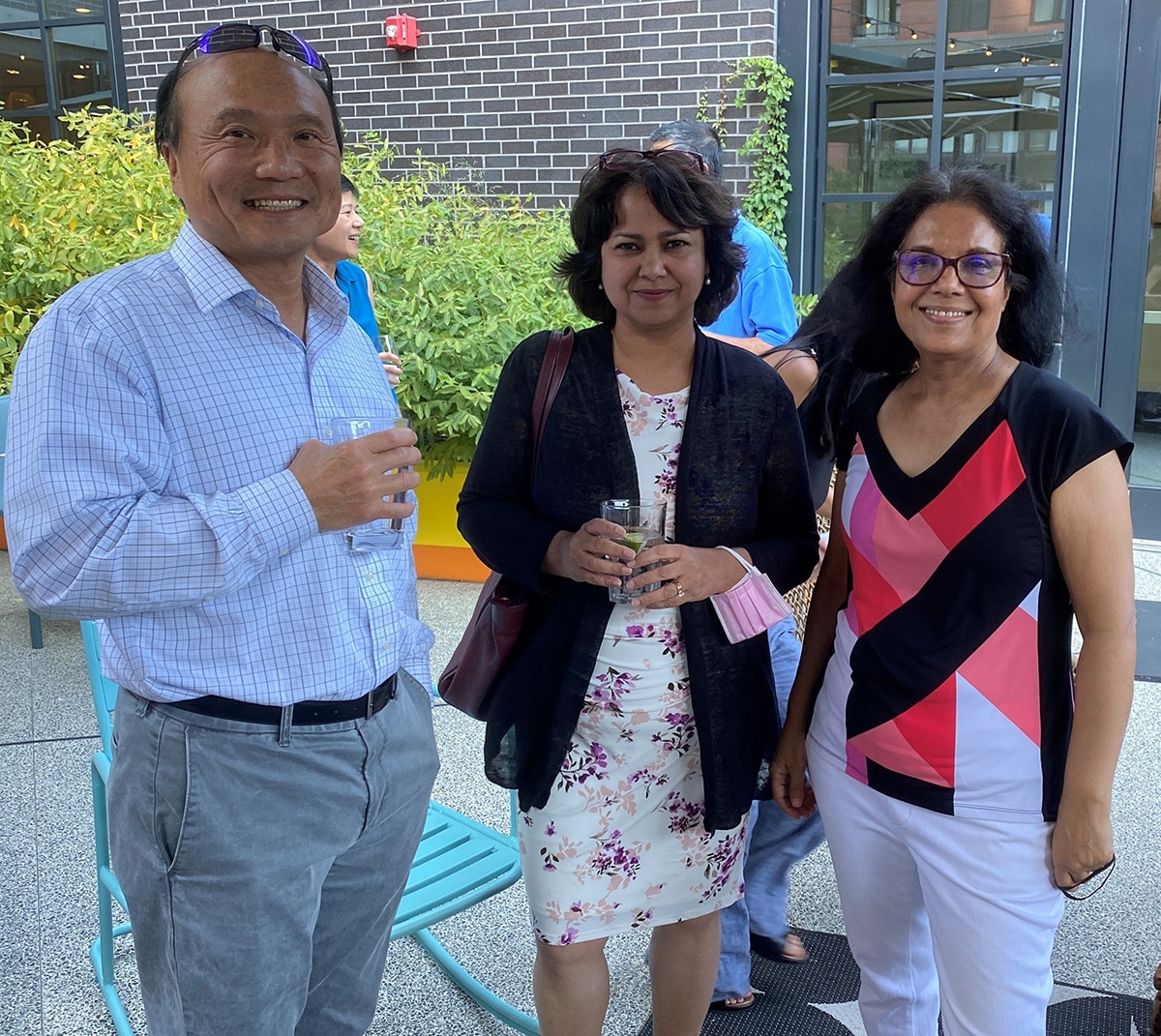 NIH staff socializing at a summer event