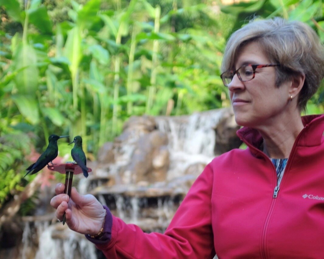 Dr. Maren Laughlin in her garden.