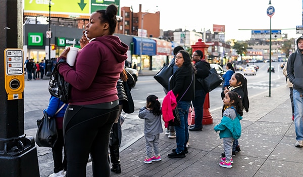 People standing outside