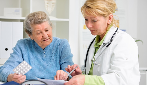 A doctor with a patient.