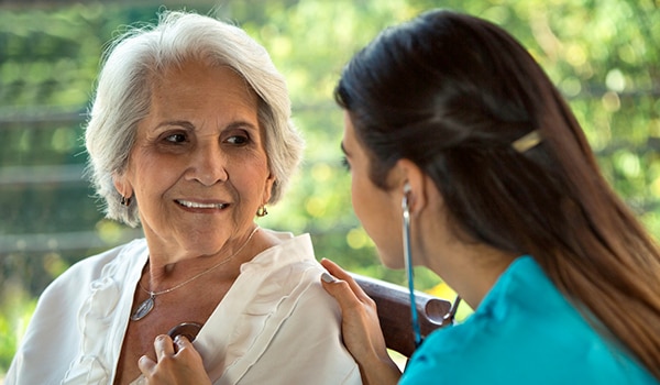 A nurse with a patient