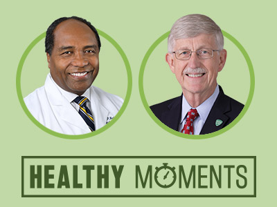 Photo of NIDDK Director Dr. Griffin Rodgers and NIH Director Dr. Francis Collins.