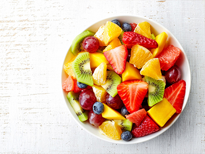 A bowl of fruit.