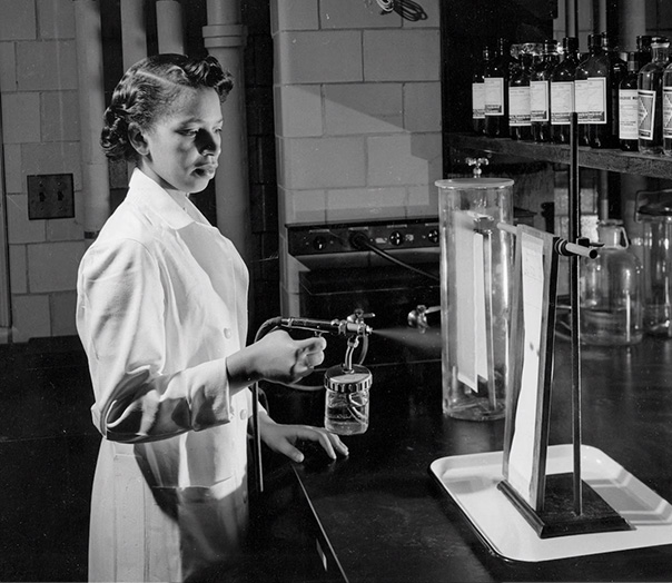 Black and white photo of Alma Levant Hayden