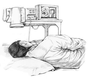 Imagen de un paciente con colonoscopia.