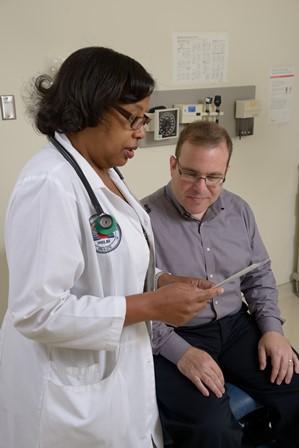 Doctor taking a patient's medical history