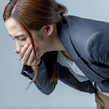 young woman feeling nauseated