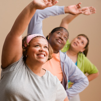 people stretching