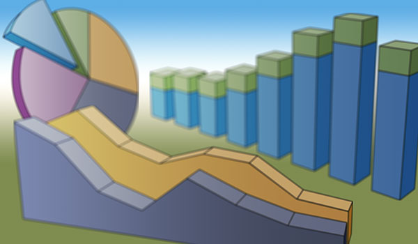 Graphic depicting a variety of notional charts