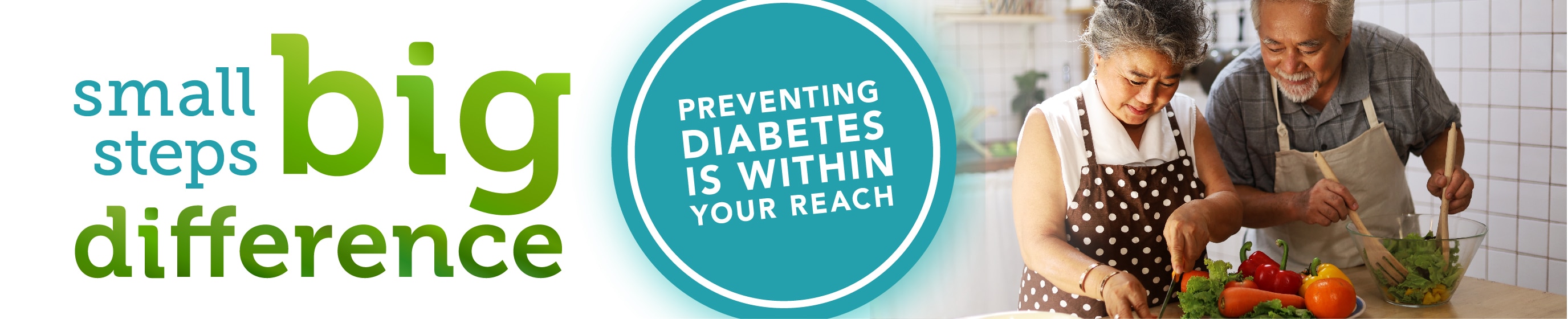NDM Banner displaying "Small steps, big difference: preventing diabetes is within your reach."