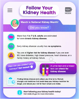 2023 National Kidney Month Flyer English language