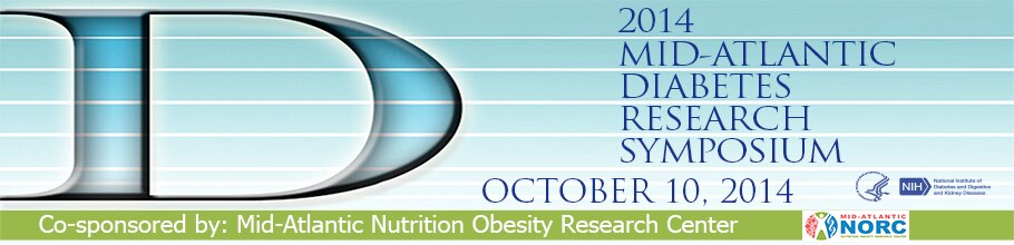 Banner for the 2014 Mid-Atlantic Diabetes Research Symposium.