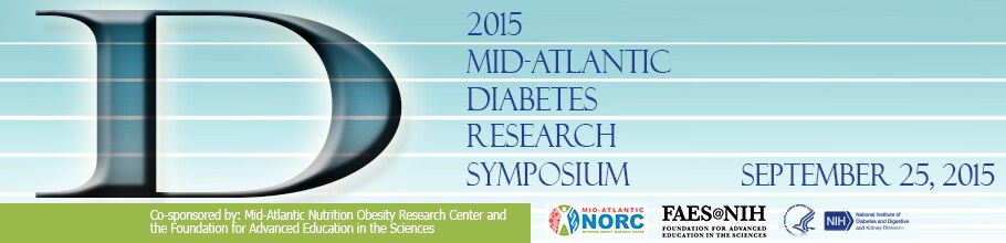 Banner for the 2015 Mid-Atlantic Diabetes Research Symposium.