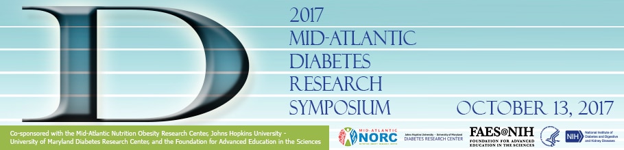 Banner for the 2017 Mid-Atlantic Diabetes Research Symposium.