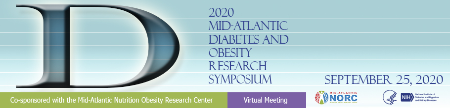 Web banner for the 2020 Mid-Atlantic Diabetes and Obesity Research Symposium