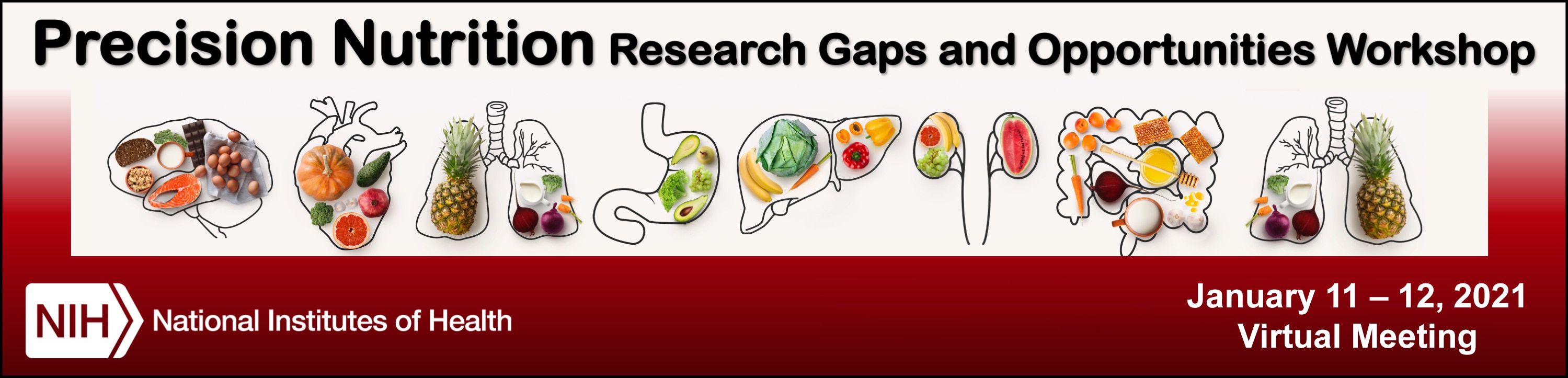 Web banner for the Precision Nutrition Research Gaps and Opportunities Workshop