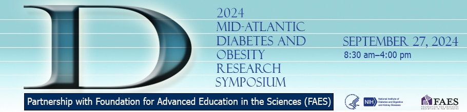 Web banner for the 2024 Annual Mid-Atlantic Diabetes and Obesity Research Symposium