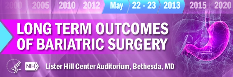 Banner for the 2013 Long Term Outcomes of Bariatric Surgery Meeting.