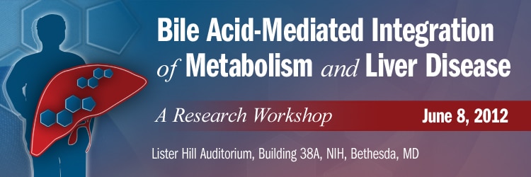 Banner for the 2012 Bile Acid-Mediated Integration of Metabolism and Liver Disease Workshop.