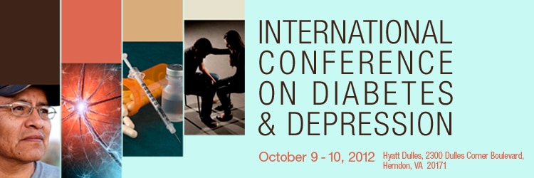 Banner for the 2012 International Conference on Diabetes and Depression Meeting.