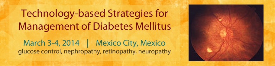 Banner for the 2014 Technology-based Strategies for Management of Diabetes Mellitus Meeting.