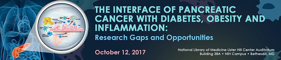 Banner for the 2017 The Interface of Pancreatic Cancer With Diabetes, Obesity and Inflammation: Research Gaps and Opportunities Meeting.