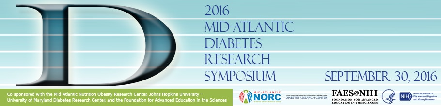 Banner for the 2016 Mid-Atlantic Diabetes Research Symposium