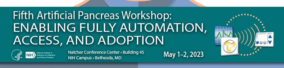 Web banner for the Fifth Artificial Pancreas Workshop: Enabling Fully Automation, Access, and Adoption