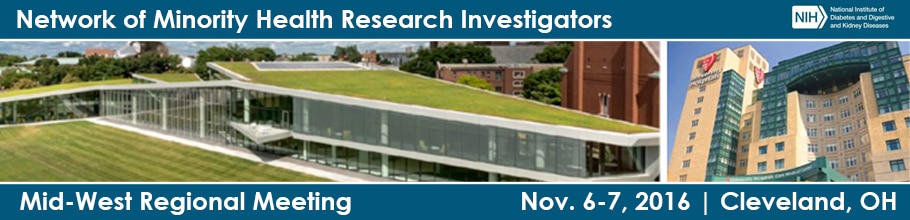 Banner for the 2016 Network of Minority Health Research Investigators Midwest Regional Meeting