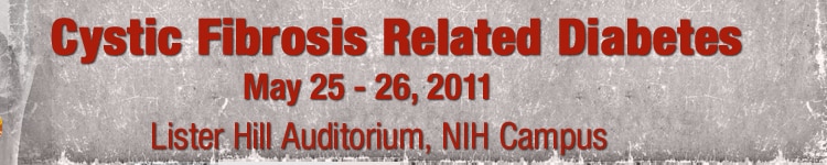 Banner for the 2011 Cystic Fibrosis Related Diabetes Meeting.