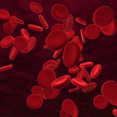 Stylized image of red blood cells