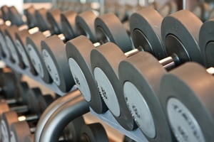 Rack of weights.