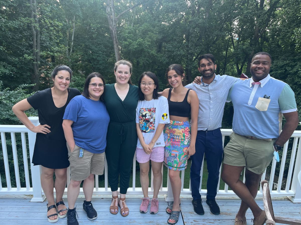 NIIDDK Section on Regulatory RNAs lab members standing outdoors on a deck