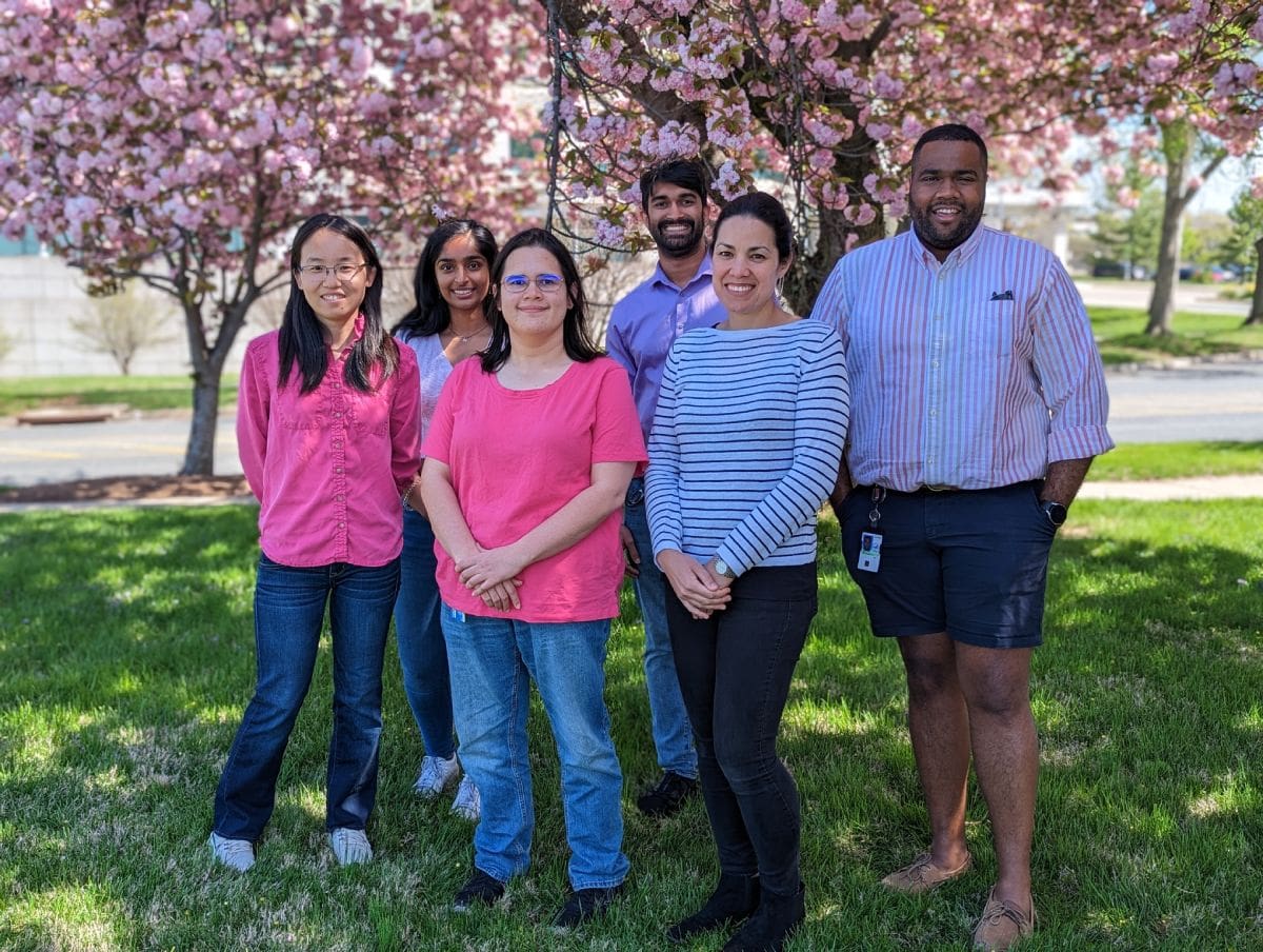 Lab members in a group photo