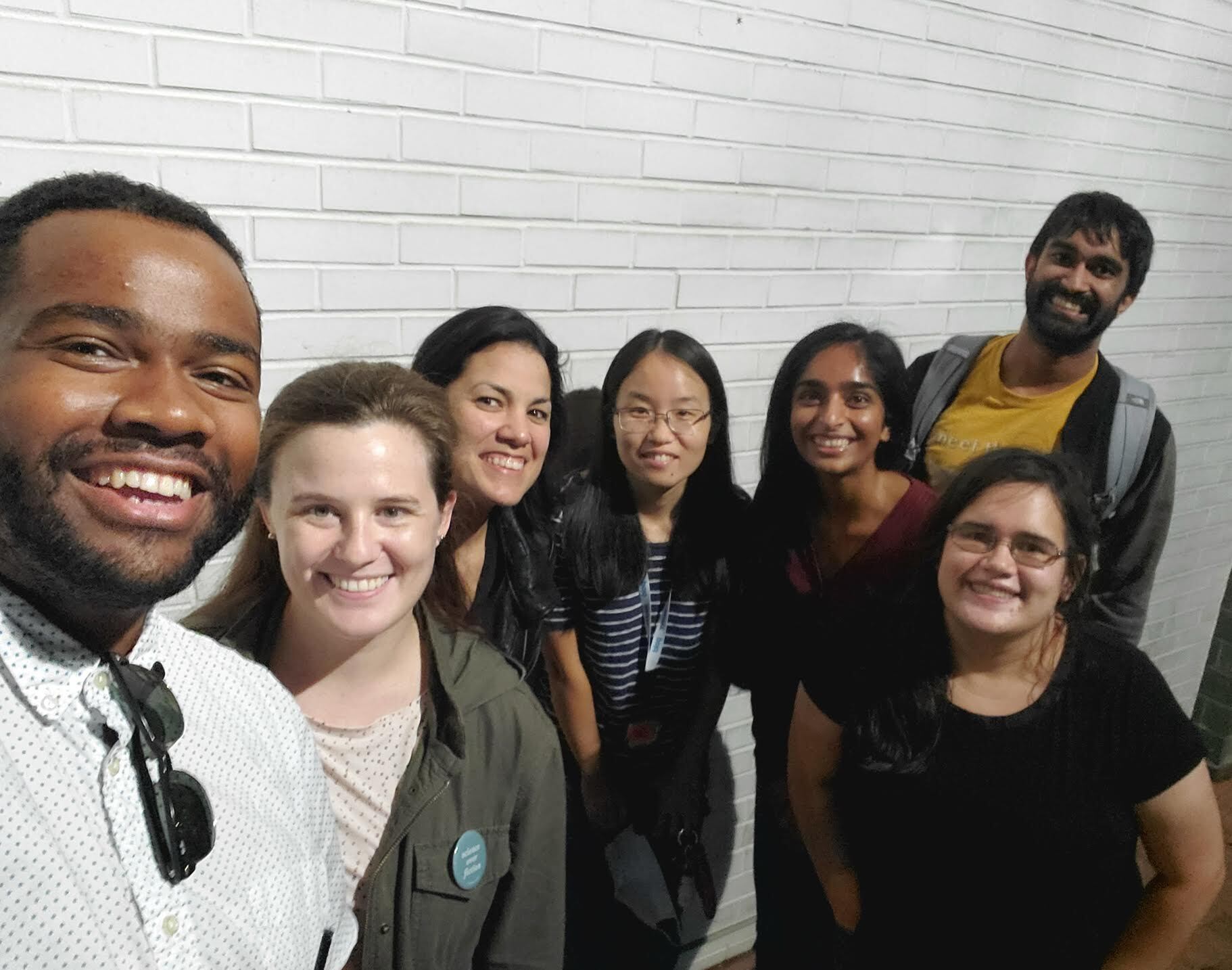 Group photo of the lab members of the Section of Regulatory RNAs smiling.