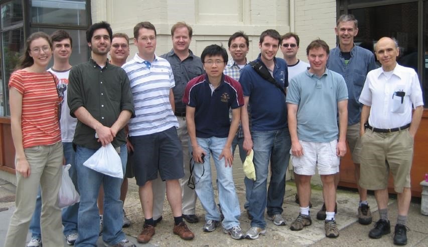 A group photo of the Bax group outside