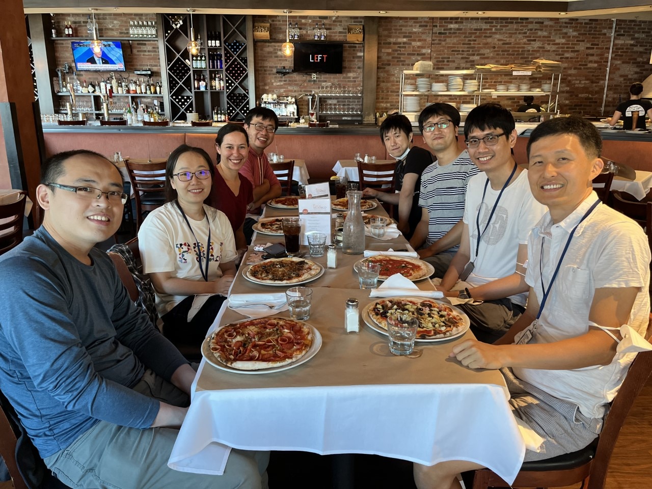Lunch with Wang group, August 2022