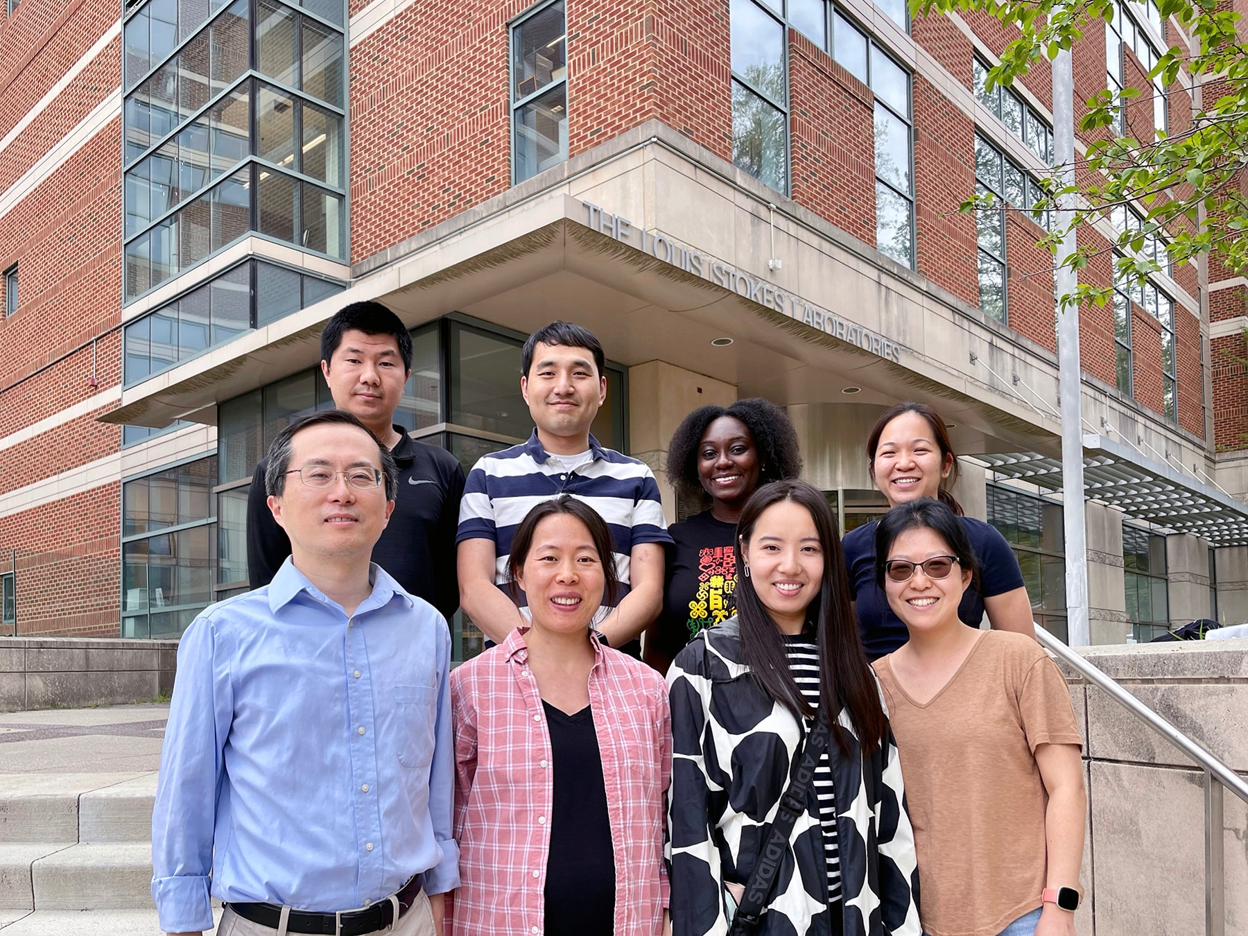 Adipocyte Biology and Gene Regulation Section standing outside and smiling.